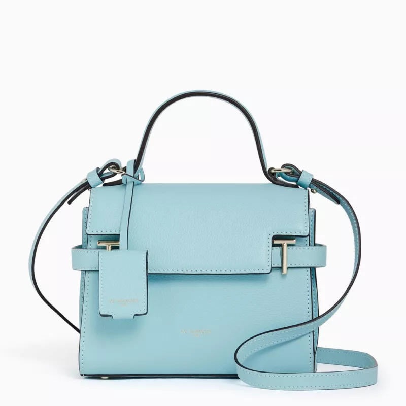 Le Tanneur petit sac à main à rabat emilie en cuir grainé