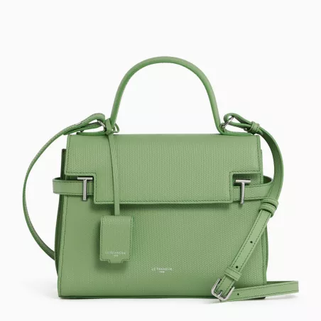Le Tanneur - grand sac à main à rabat emilie en cuir monogramme