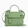 Le Tanneur - grand sac à main à rabat emilie en cuir monogramme