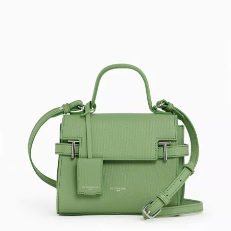 Le Tanneur - petit sac à main à rabat emilie en cuir monogramme