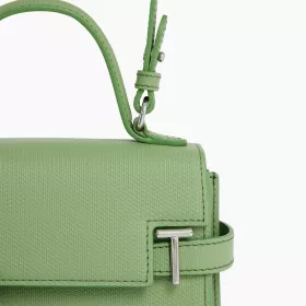 Le Tanneur - petit sac à main à rabat emilie en cuir monogramme