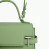 Le Tanneur - petit sac à main à rabat emilie en cuir monogramme
