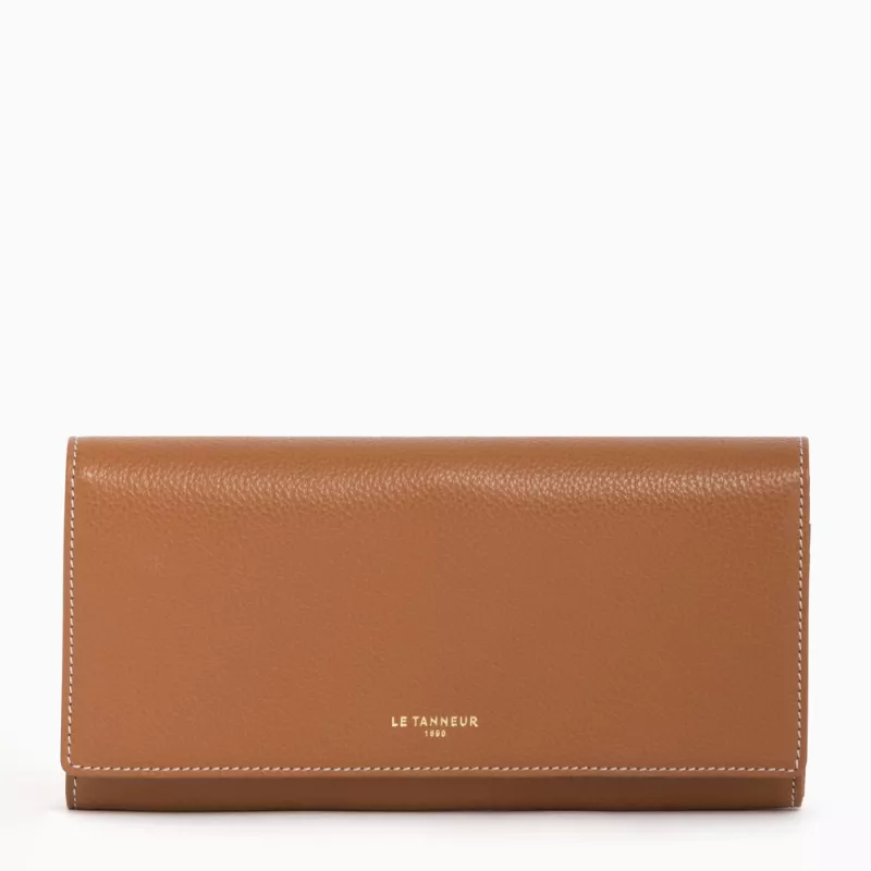 Le Tanneur - compagnon zippé emilie en cuir grainé Le Tanneur - compagnon zippé emilie en cuir grainé