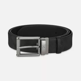 Ceinture de 35 mm en cuir noir Montblanc