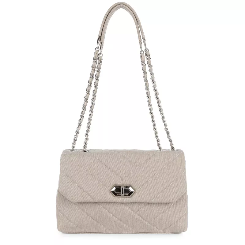 Sac Trotteur Jeans Matelassé De Lancaster Sac Trotteur Jeans Matelassé De Lancaster