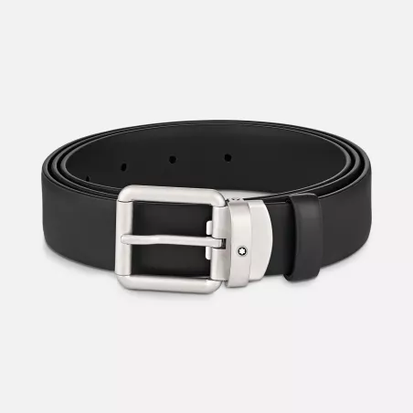 Ceinture de 30 mm en cuir noir Montblanc