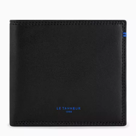Le Tanneur - porte cartes horizontal moyen modele avec poche billets martin en cuir lisse