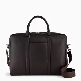 Porte Documents 15" 1 Soufflet Charles En Cuir Grainé De Le Tanneur