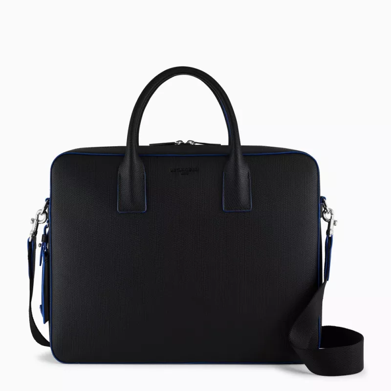Porte Documents 14" Emile En Cuir Monogramme De Le Tanneur Porte Documents 14" Emile En Cuir Monogramme De Le Tanneur