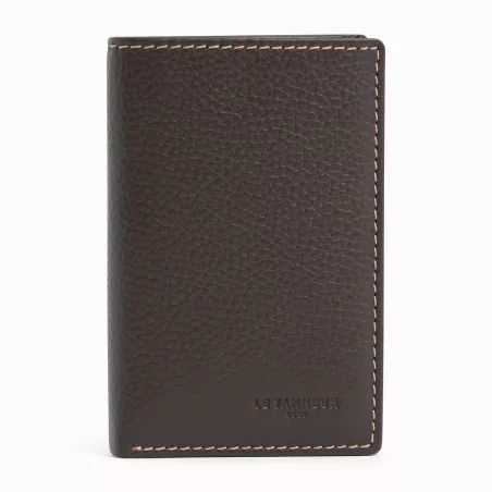 Le Tanneur - petit porte cartes charles en cuir grainé