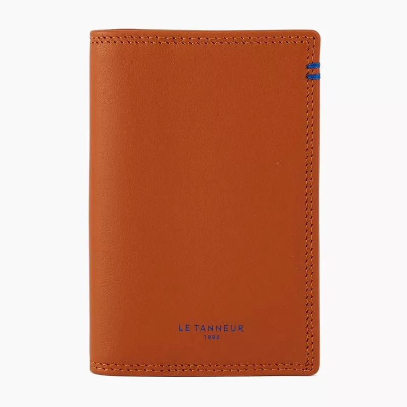 Le Tanneur - porte cartes vertical martin en cuir lisse Le Tanneur - porte cartes vertical martin en cuir lisse