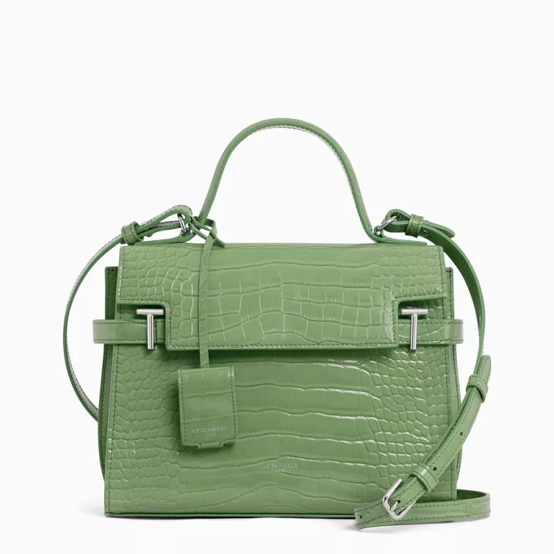Sac À Main À Rabat Moyen Modèle Emilie En Cuir Effet Croco De Le Tanneur Sac À Main À Rabat Moyen Modèle Emilie En Cuir Effet Croco De Le Tanneur