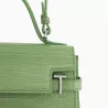 Sac À Main À Rabat Moyen Modèle Emilie En Cuir Effet Croco De Le Tanneur