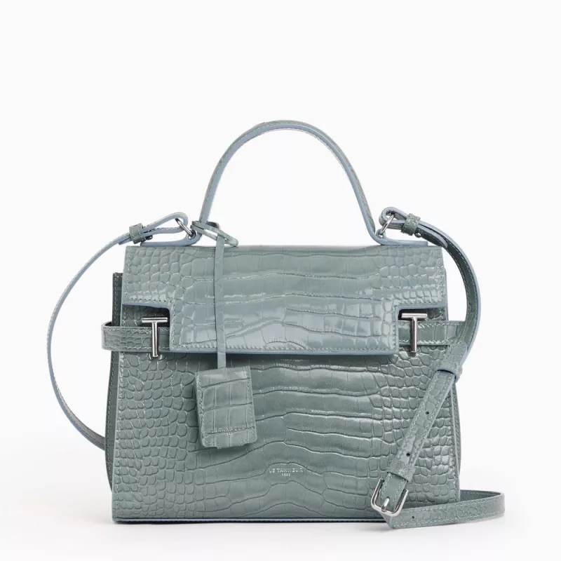 Sac À Main À Rabat Moyen Modèle Emilie En Cuir Effet Croco De Le Tanneur Sac À Main À Rabat Moyen Modèle Emilie En Cuir Effet Croco De Le Tanneur