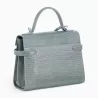 Sac À Main À Rabat Moyen Modèle Emilie En Cuir Effet Croco De Le Tanneur
