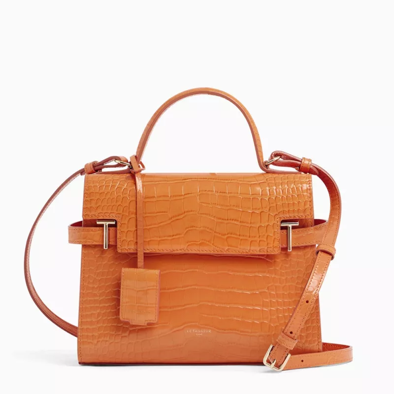 Sac À Main À Rabat Moyen Modèle Emilie En Cuir Effet Croco De Le Tanneur Sac À Main À Rabat Moyen Modèle Emilie En Cuir Effet Croco De Le Tanneur