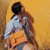 Sac À Main À Rabat Moyen Modèle Emilie En Cuir Effet Croco De Le Tanneur
