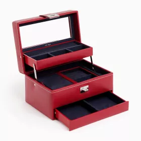 Boite À Bijoux Moyen Modèle Ouverture Automatique En Cuir Le Tanneur
