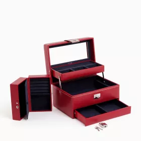 Boite À Bijoux Moyen Modèle Ouverture Automatique En Cuir Le Tanneur