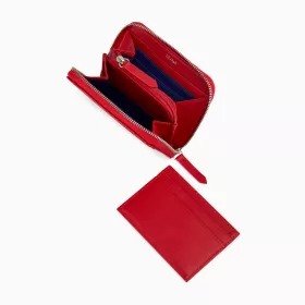 Porte Monnaie Zippé Avec Porte Cartes Amovible Charlotte En Cuir Lisse Le Tanneur