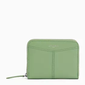 Porte Monnaie Zippé Avec Porte Cartes Amovible Charlotte En Cuir Lisse Le Tanneur