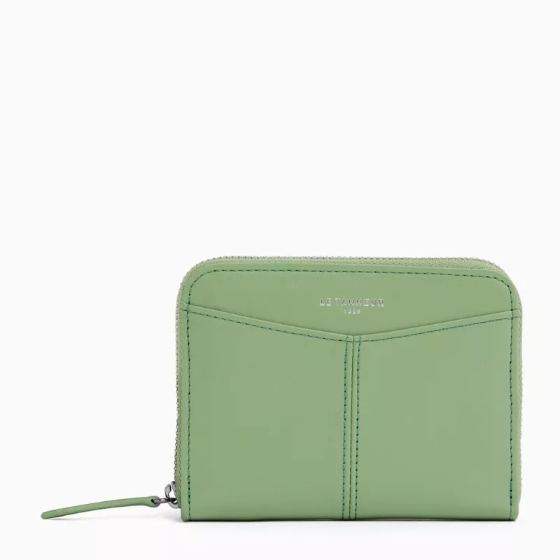 Porte Monnaie Zippé Avec Porte Cartes Amovible Charlotte En Cuir Lisse Le Tanneur Porte Monnaie Zippé Avec Porte Cartes Amovible Charlotte En Cuir Lisse Le Tanneur