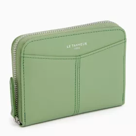 Porte Monnaie Zippé Avec Porte Cartes Amovible Charlotte En Cuir Lisse Le Tanneur