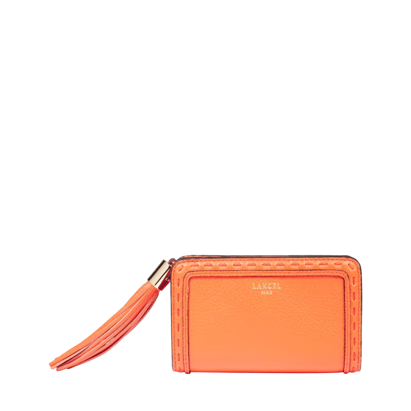 lancel - portefeuille compact rectangulaire zippé m premier flirt de lancel lancel - portefeuille compact rectangulaire zippé m premier flirt de lancel
