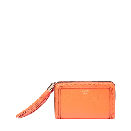 lancel - portefeuille compact rectangulaire zippé m premier flirt de lancel