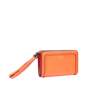 lancel - portefeuille compact rectangulaire zippé m premier flirt de lancel