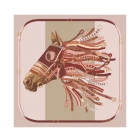 Longchamp - Carré de soie tête de cheval