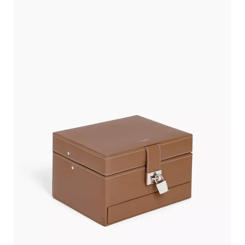 Boite À Bijoux Moyen Modèle Ouverture Automatique En Cuir Le Tanneur Boite À Bijoux Moyen Modèle Ouverture Automatique En Cuir Le Tanneur