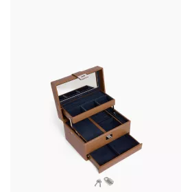 Boite À Bijoux Moyen Modèle Ouverture Automatique En Cuir Le Tanneur