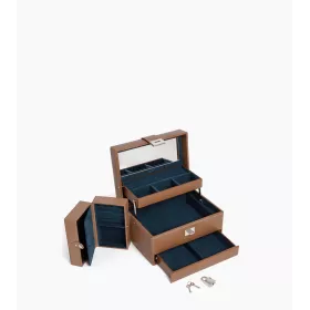 Boite À Bijoux Moyen Modèle Ouverture Automatique En Cuir Le Tanneur
