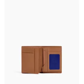 Portefeuille Moyen Modèle Zippé 2 Volets Charles En Cuir Grainé De Le Tanneur