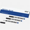 montblanc - 3 recharges pour rollerball petit modèle (m), royal blue