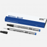 montblanc - 2 recharges pour rollerball legrand (f), royal blue