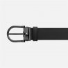 montblanc - ceinture réversible à boucle fer à cheval de 35 mm en cuir noir/naturel
